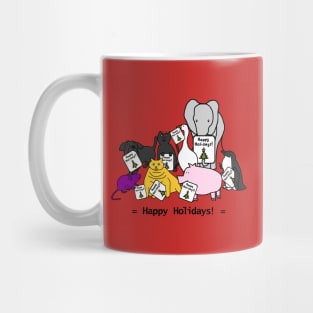 Happy Holidays from these Cute Christmas Animals Mug